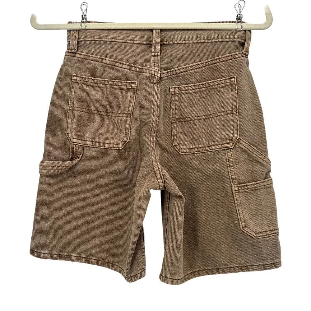 NEW Old Navy Boys 10 Shorts Baggy At The Knee Brown Denim Jean Carpenter Shorts